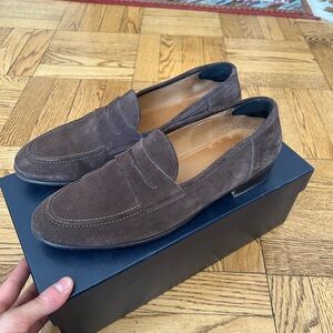 Used Ralph Lauren purple label suede loafers. Used and size 9.